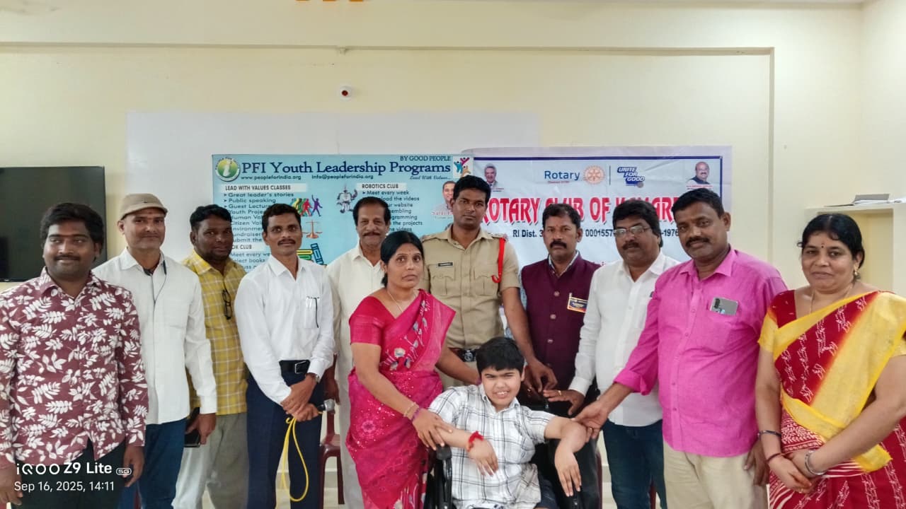 Speciality Kids Donation and Certificate for Computer and Sewing Machine Training students